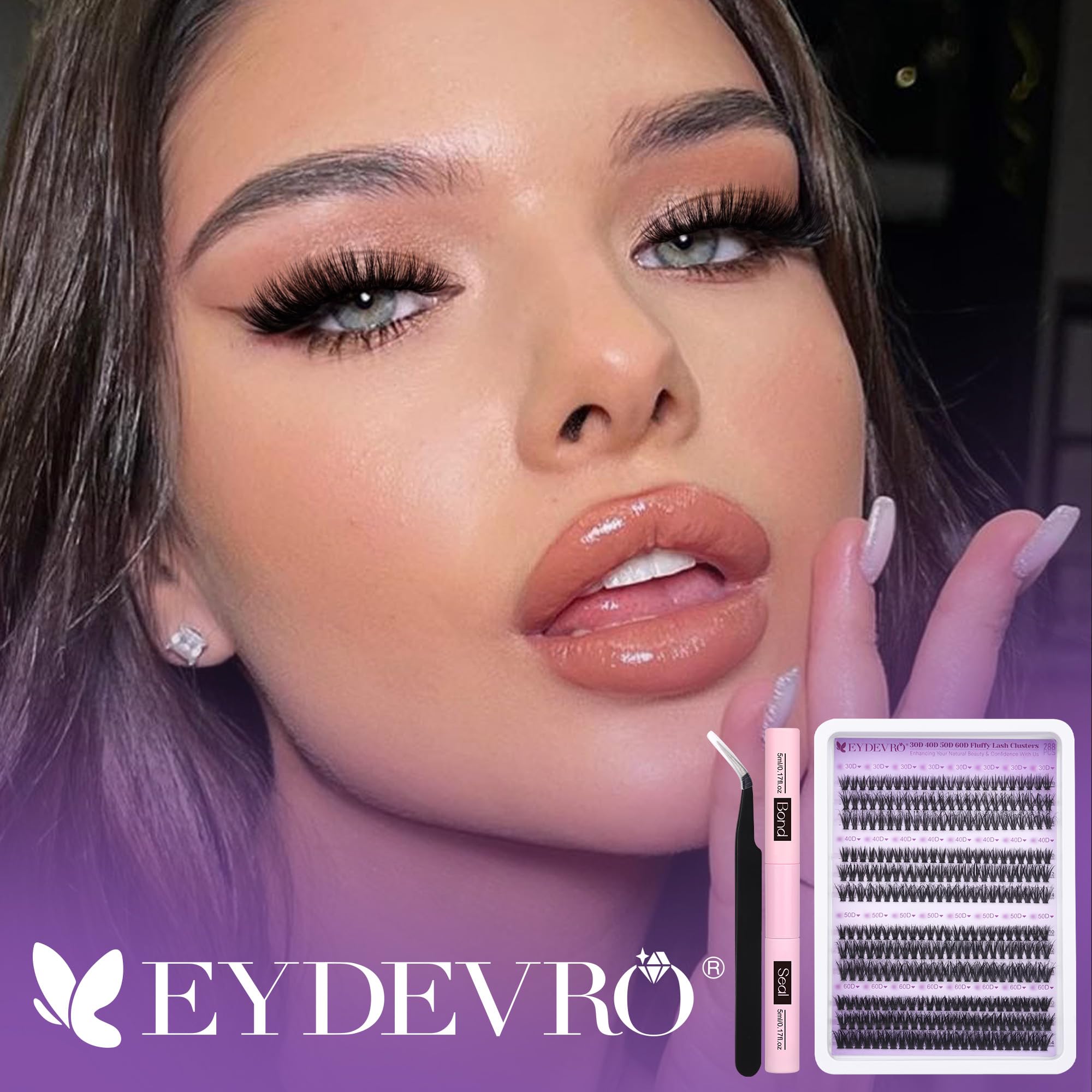 EYDEVRO DIY lash extensions soft comfort for all-day wear.