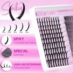 EYDEVRO 80D/100D volume clusters display ultra-dense lashes for bold volume