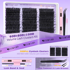 EYDEVRO Lash Clusters Kit with lash bond and seal displayed.