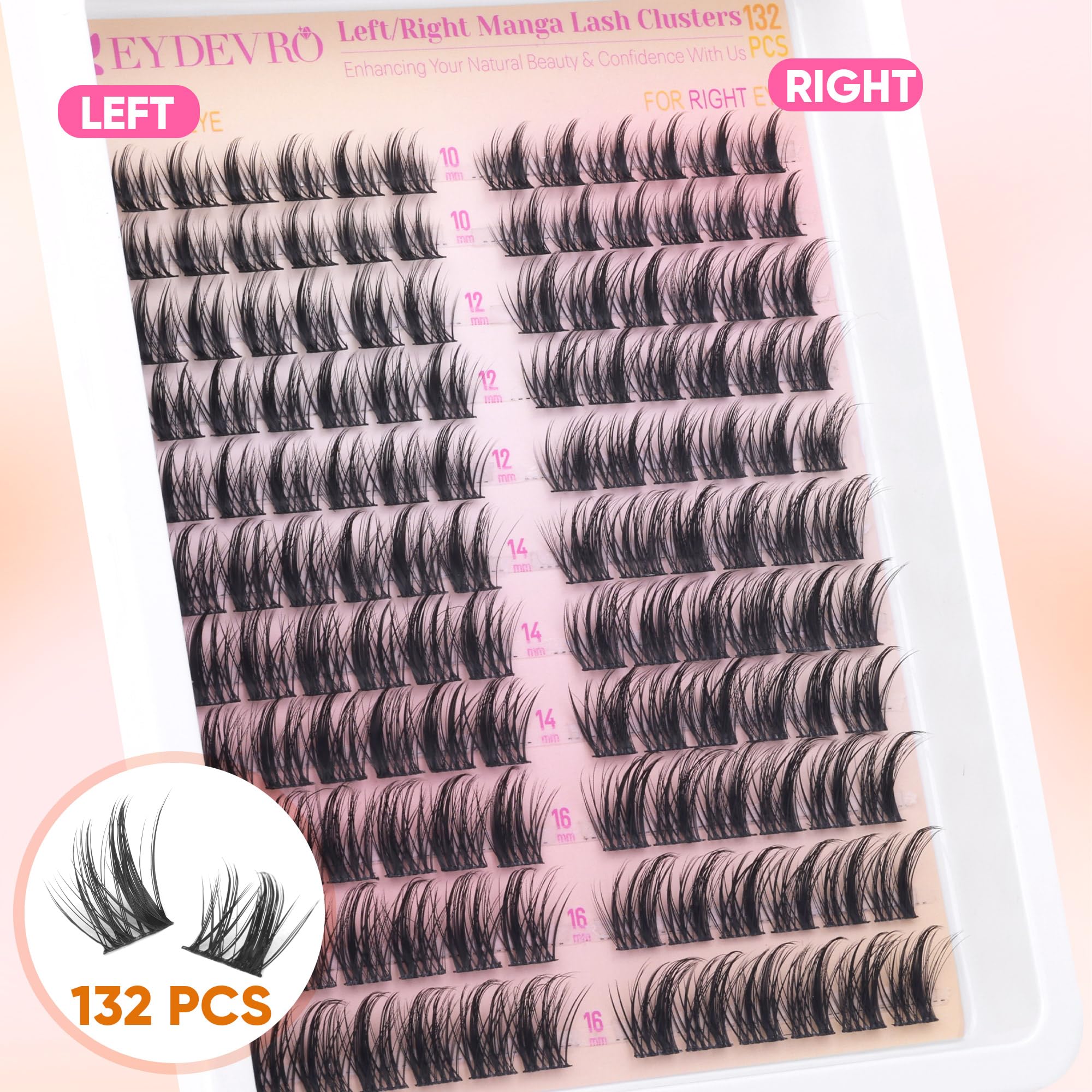 EYDEVRO natural soft-feeling lashes provide lightweight comfort for all-day wear.