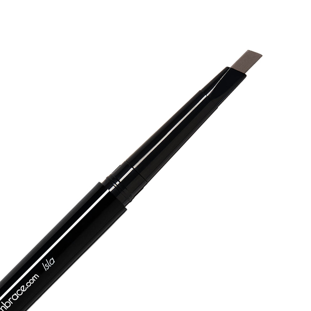 Eye Embrace Isla brow pencil angled tip close-up for precise, natural-looking definition.
