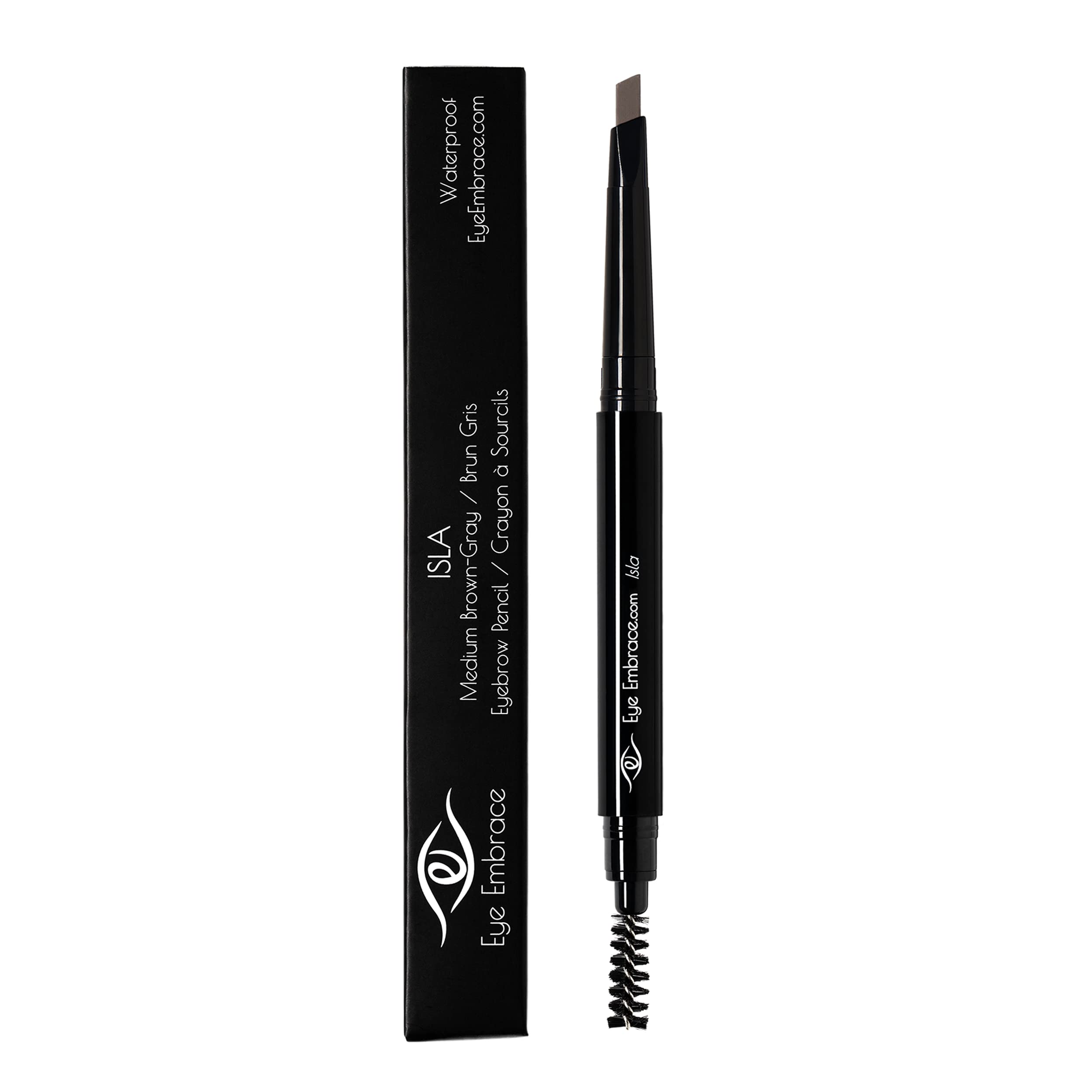 Eye Embrace Isla dual-ended design, pencil and spoolie in one tool for streamlined routine.