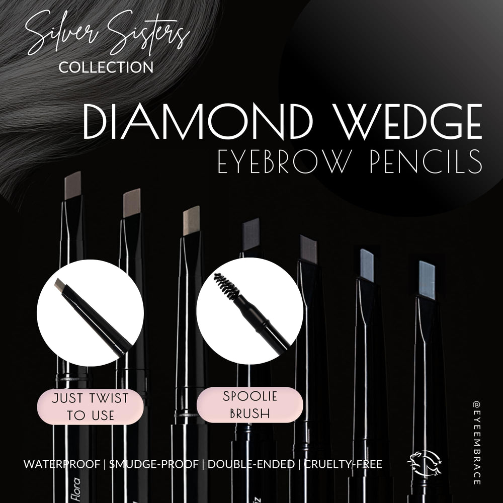 Eye Embrace Luna spoolie brush blending brows for natural finish