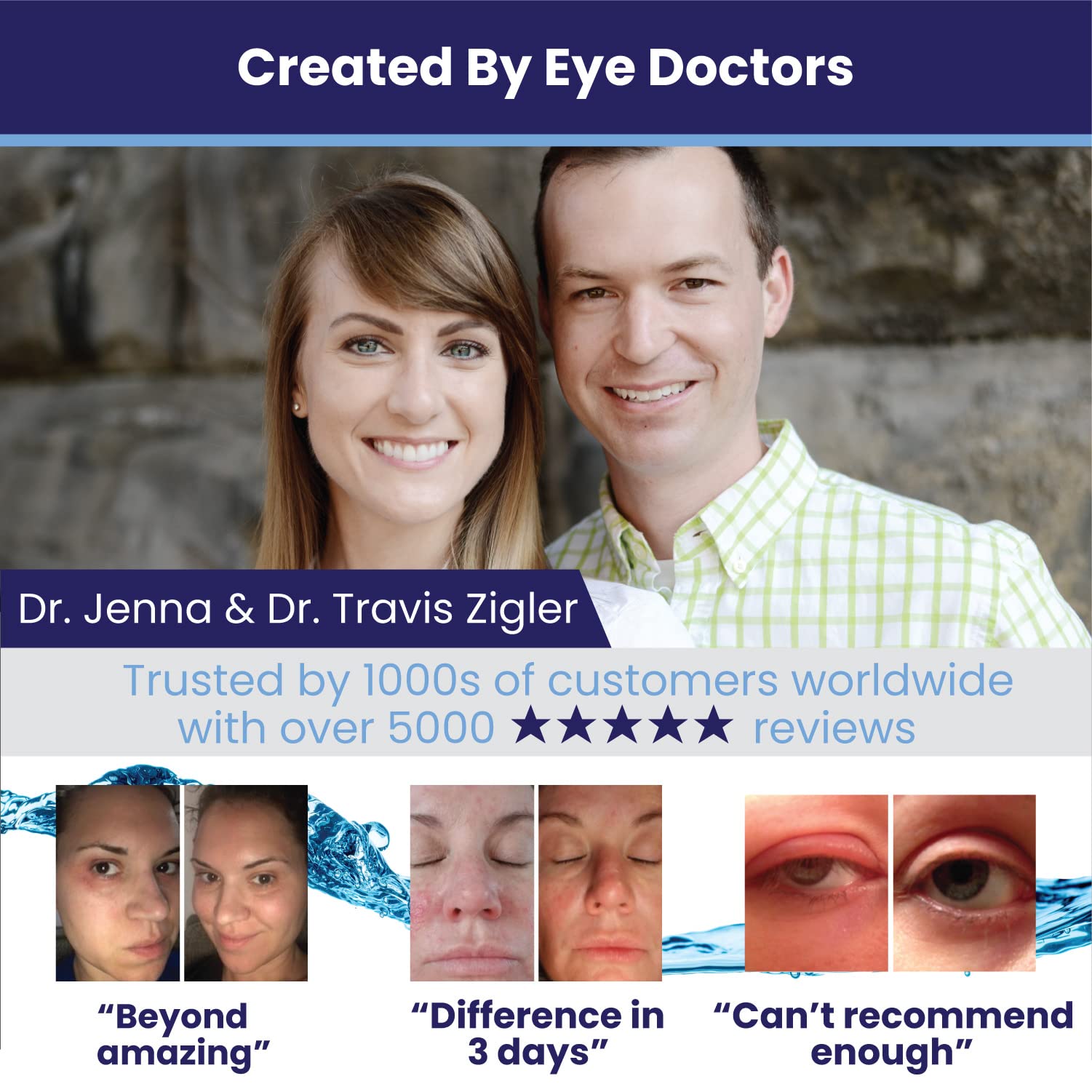 Eye Love brand donation story on packaging supports eye care needs