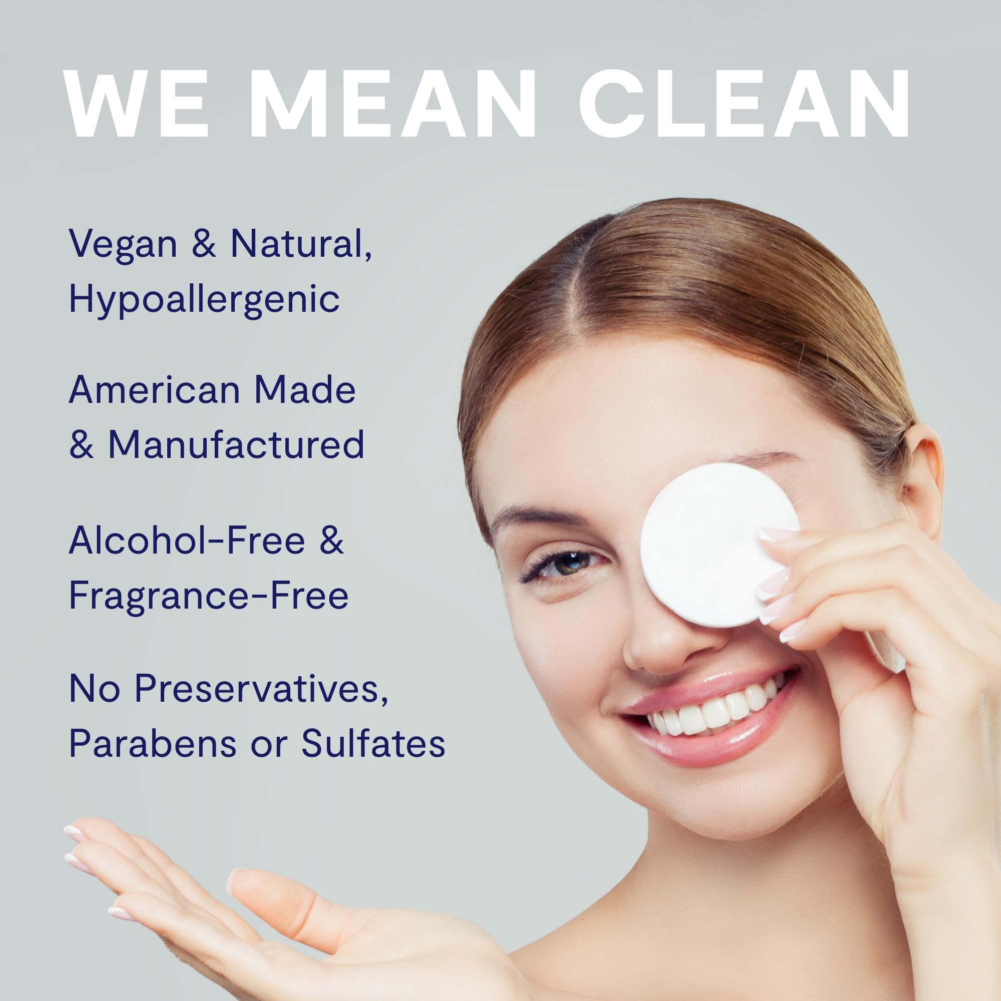 Eye Love Lid and Lash Cleanser pump bottle for easy one-hand application