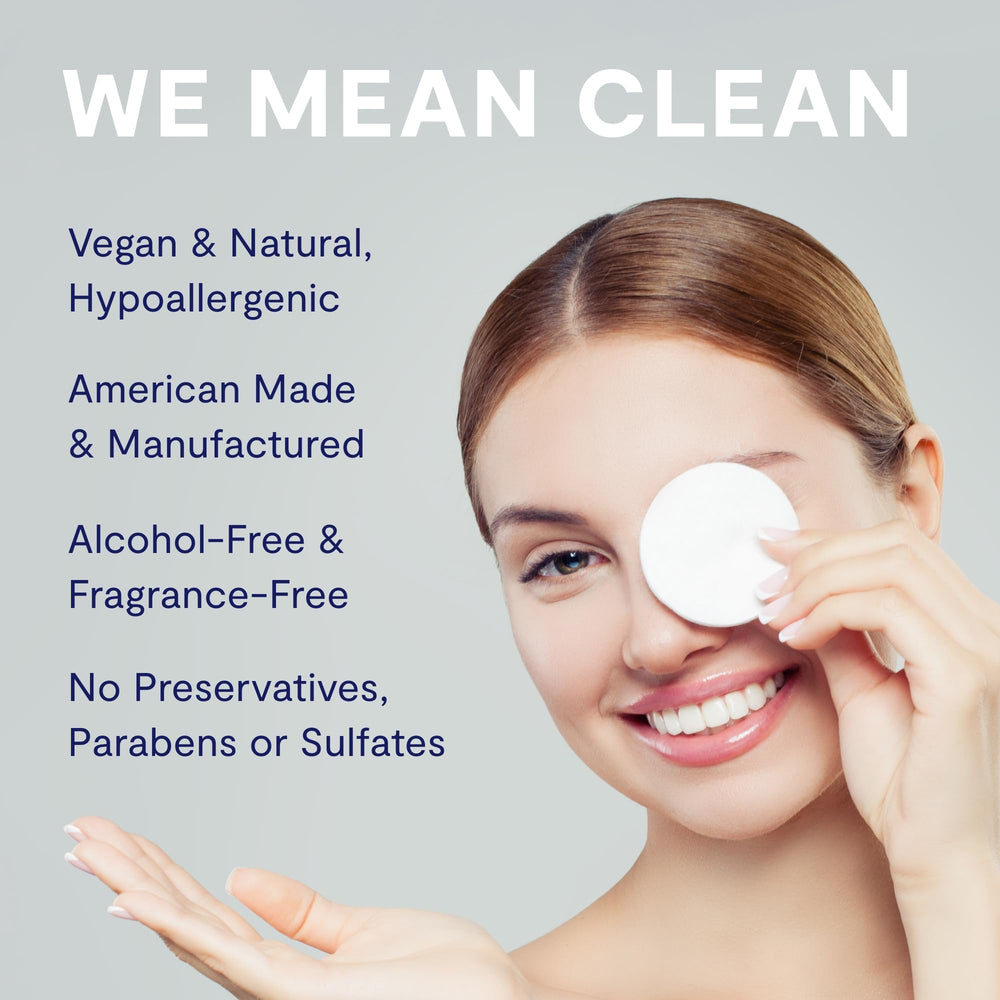 Eye Love Lid and Lash Cleanser pump bottle for easy one-hand application