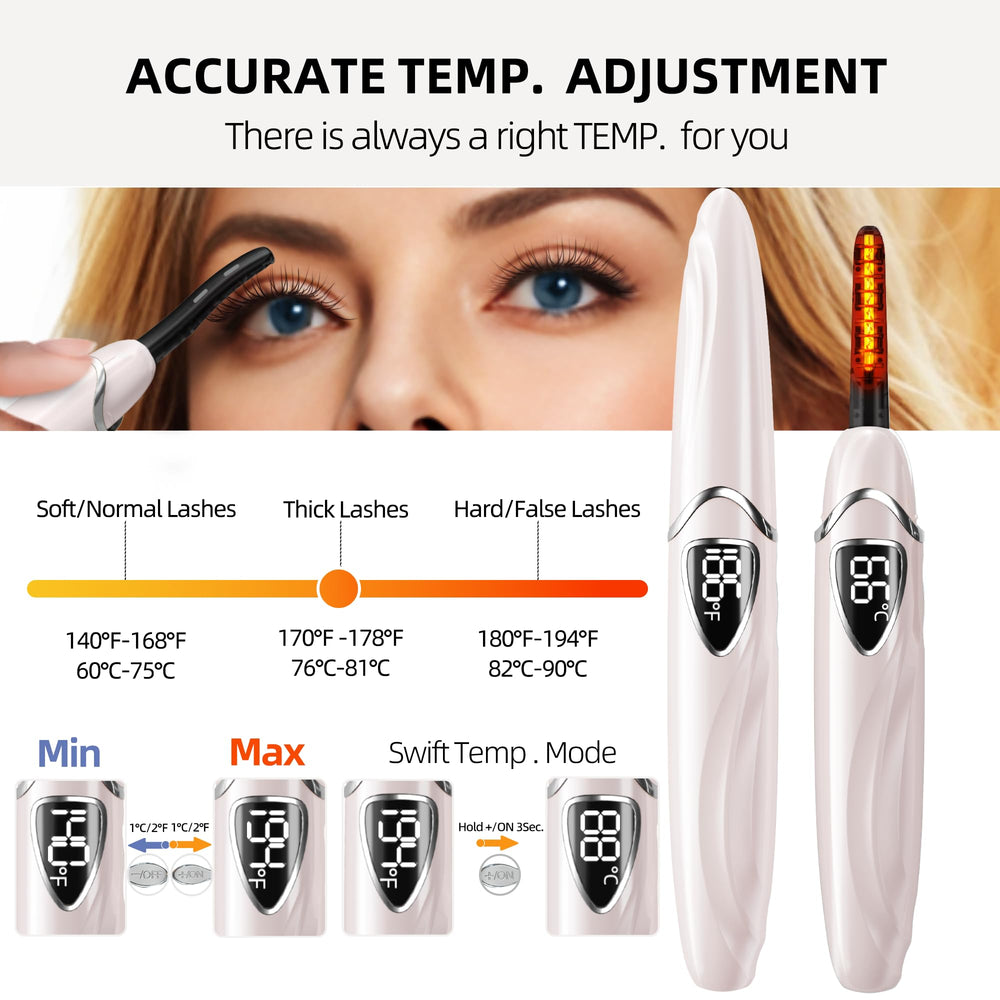 EYECURL S600 battery indicator helps plan styling with confidence.