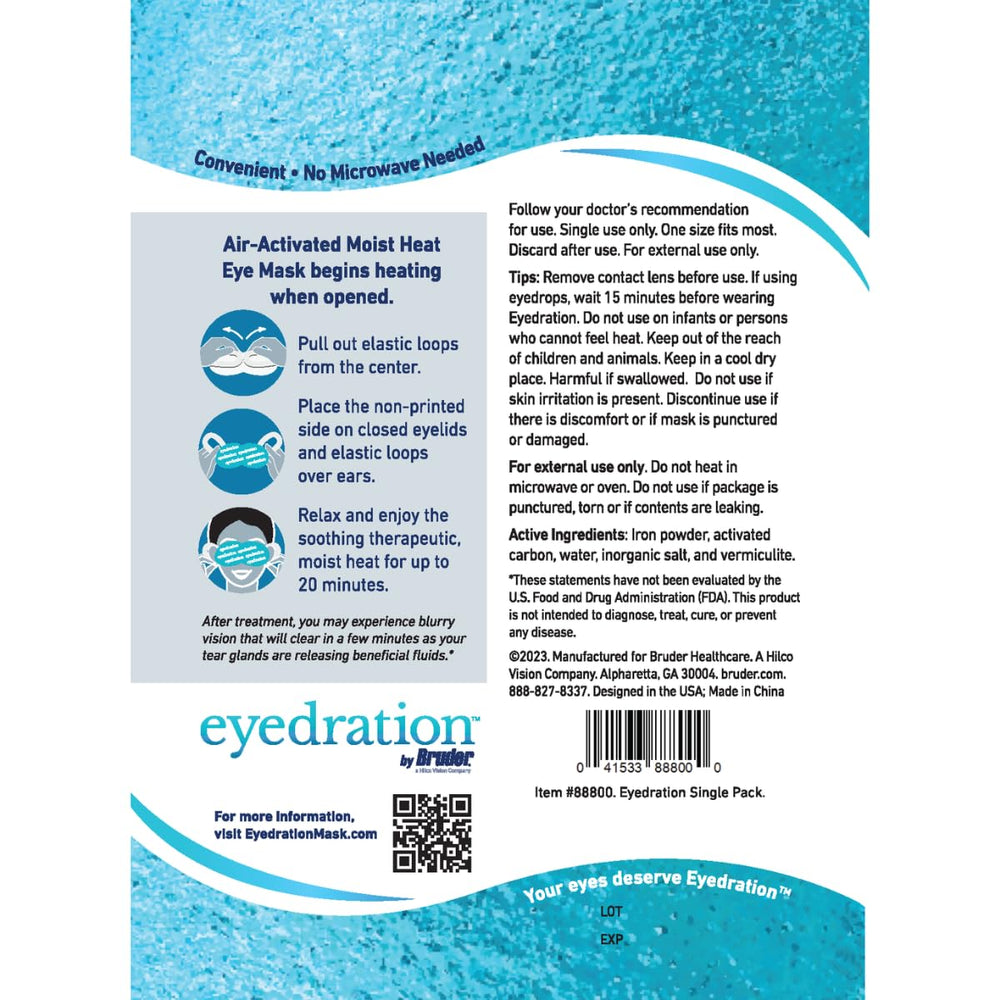 Eyedration user experiences relaxed eyes after a treatment