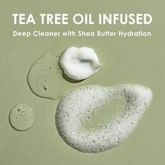 EYEECO chamomile and shea butter blend nourishes during cleansing.