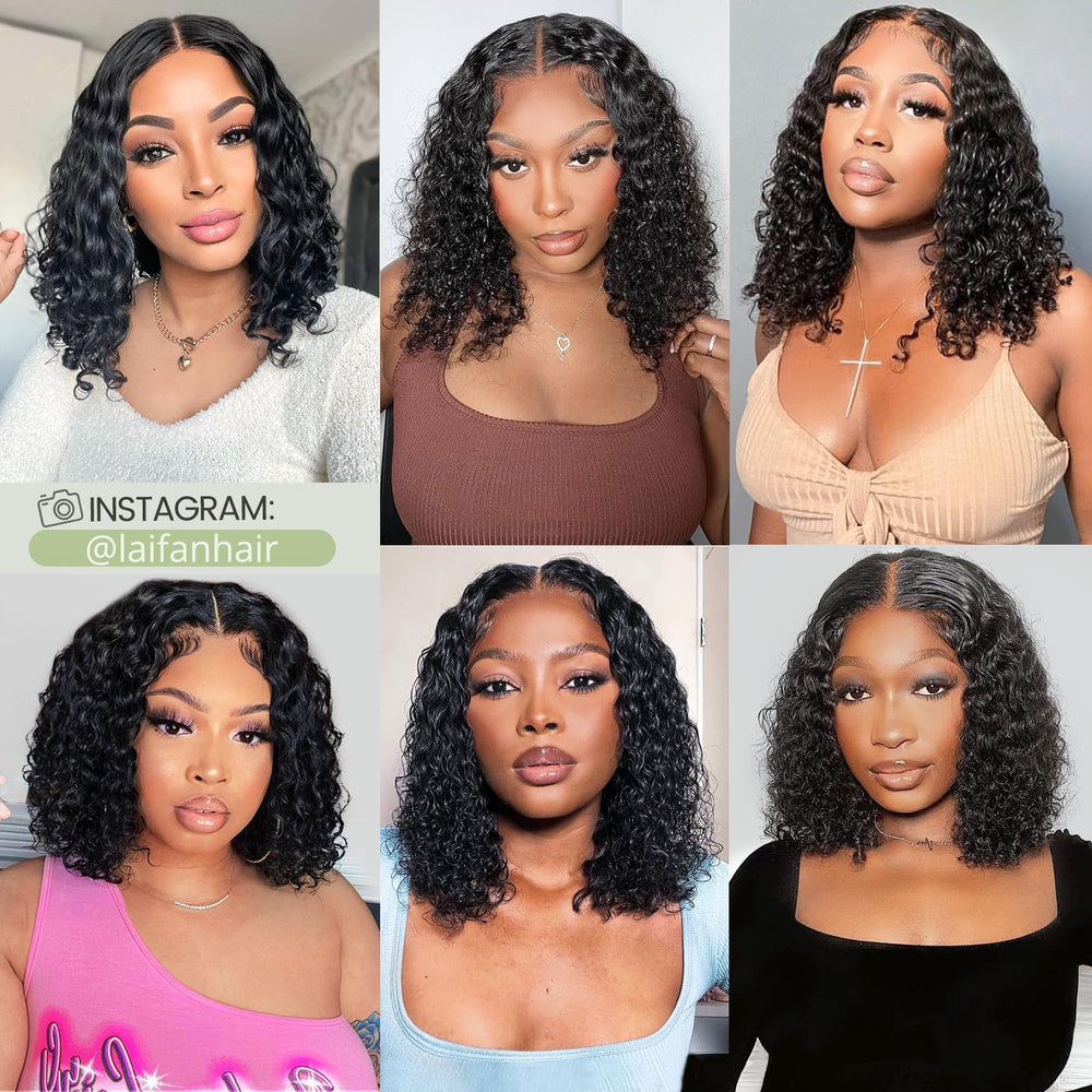 Eyefanniy glueless wig 10inch curly bob showcases manageable length and versatile looks