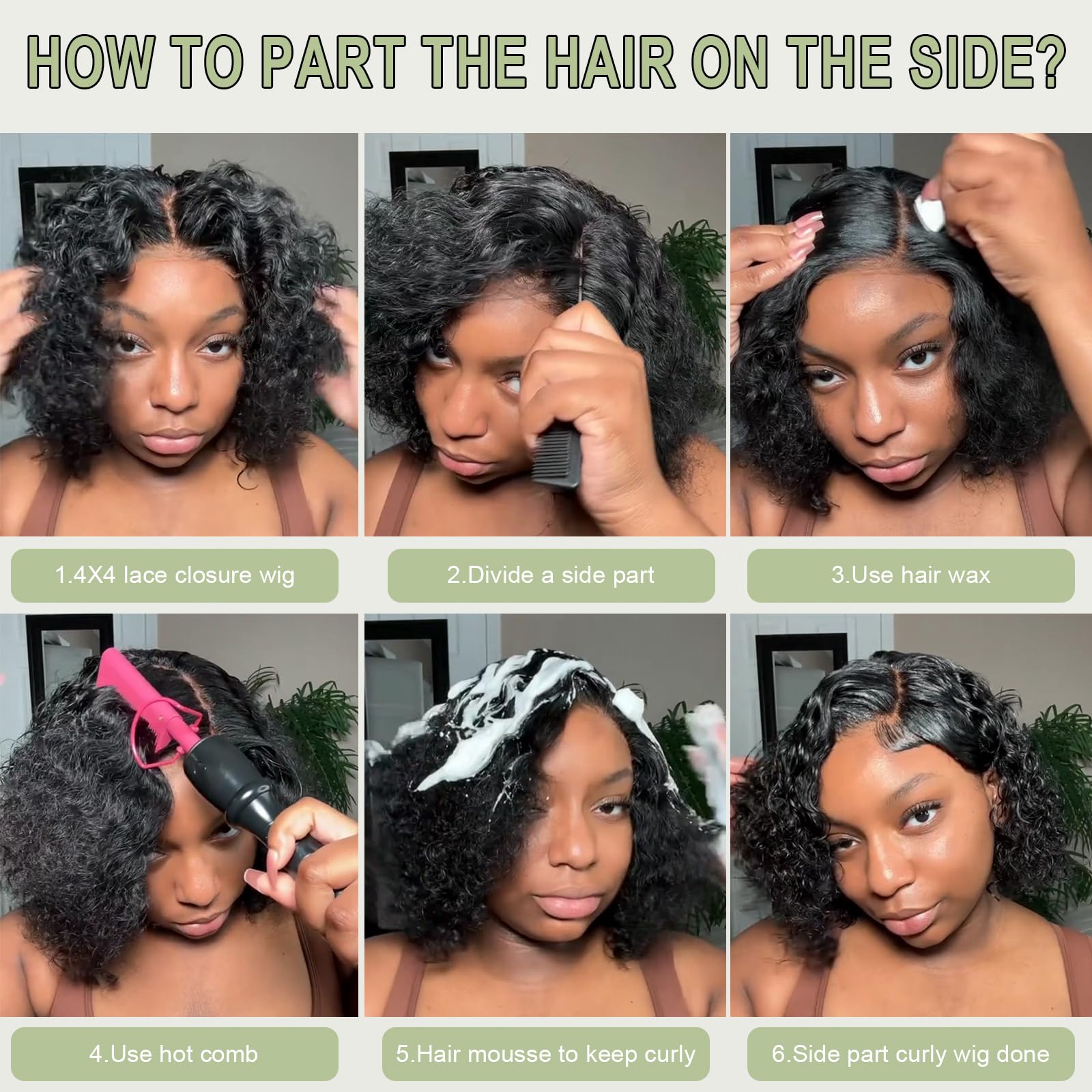 Eyefanniy glueless wig 4x4 lace highlights invisible knots and neat edges