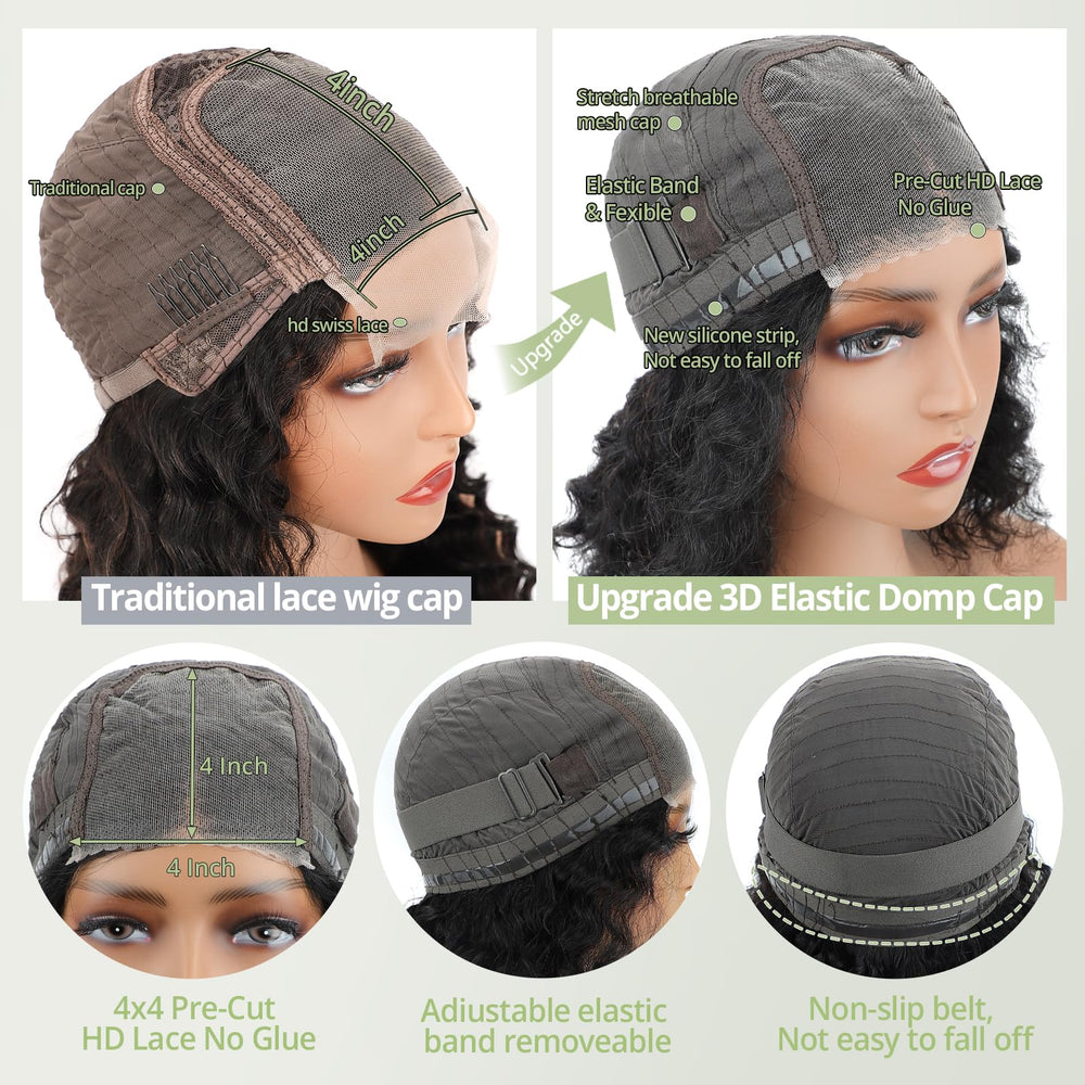 Eyefanniy glueless wig closeup density reveals full 200 percent volume