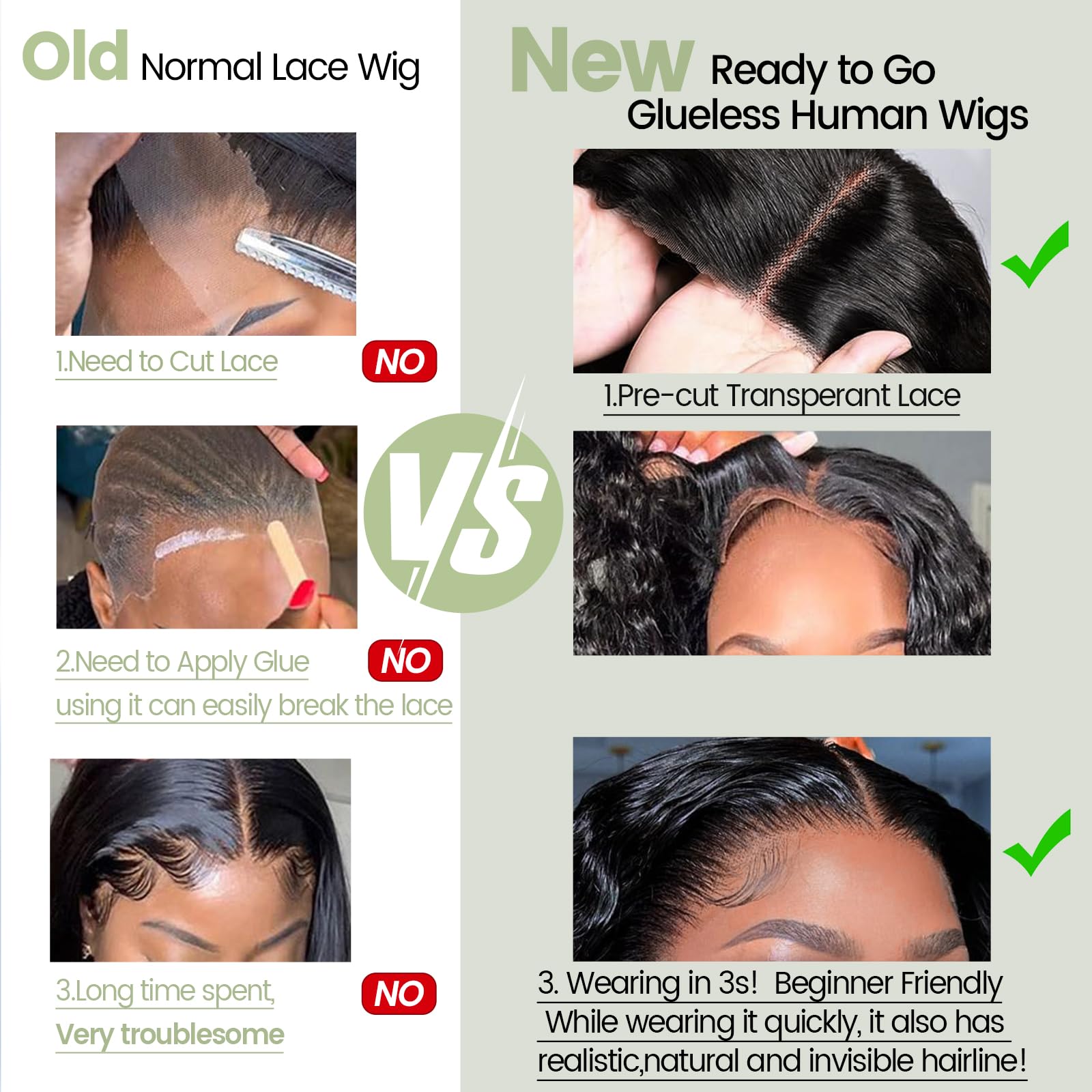 Eyefanniy glueless wig ready to wear out of the bag for quick styling