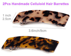 Eyegla France-design handmade barrette showcases timeless elegance for outfits from work to weekend.
