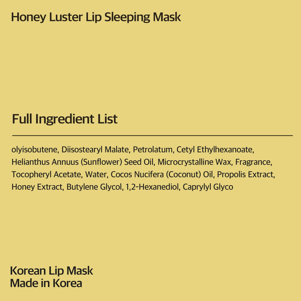 EYENLIP Honey Luster Lip Sleeping Mask bottle shot highlights premium packaging
