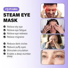 Eyevana lavender steam eye mask ready for post-work relaxation and rest.