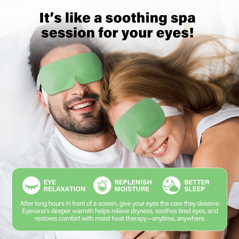 eyevana steam eye mask unscented closeup, emphasizing fragrance-free comfort.