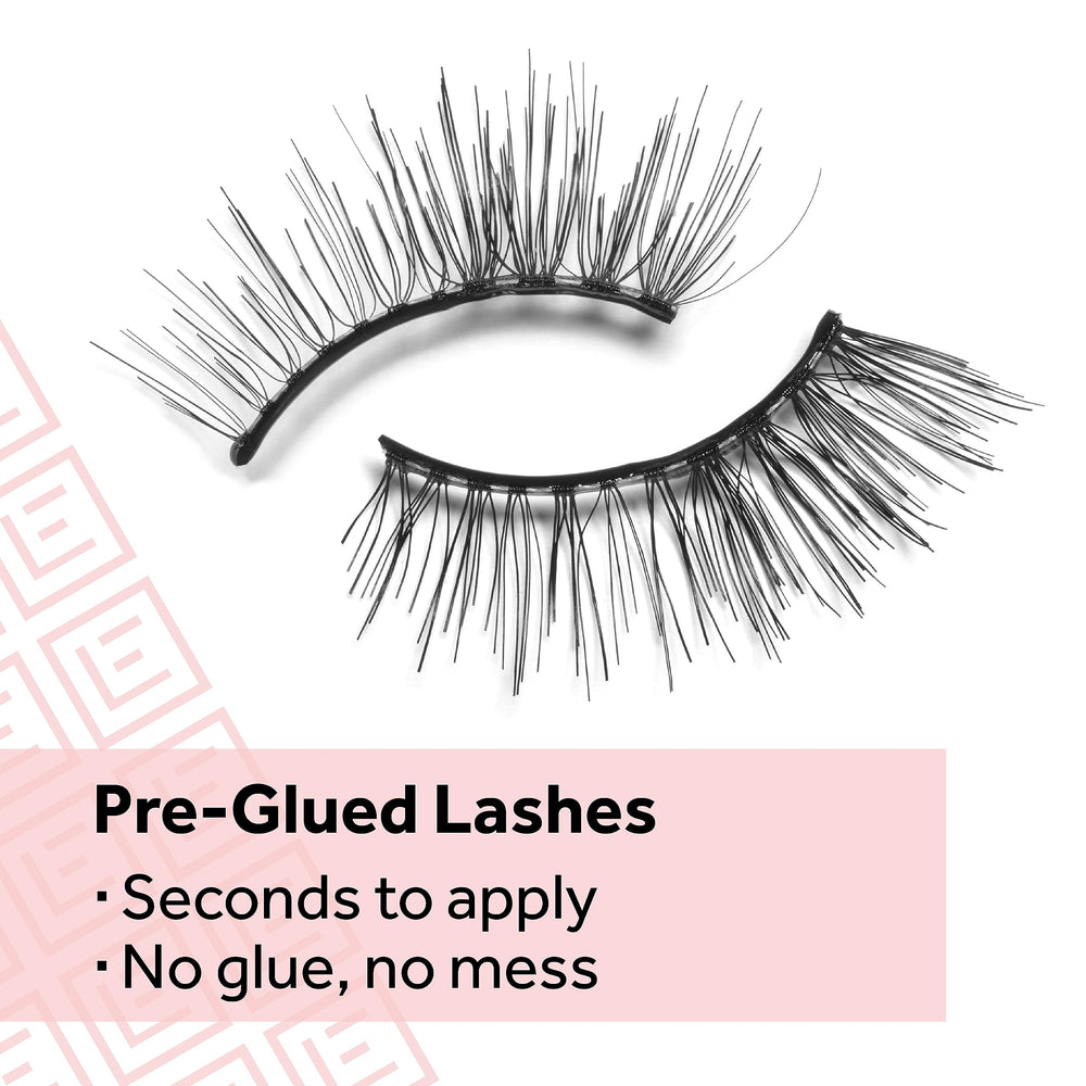 Eylure Naturals No.003 application demonstrates quick 15-second lash fitting