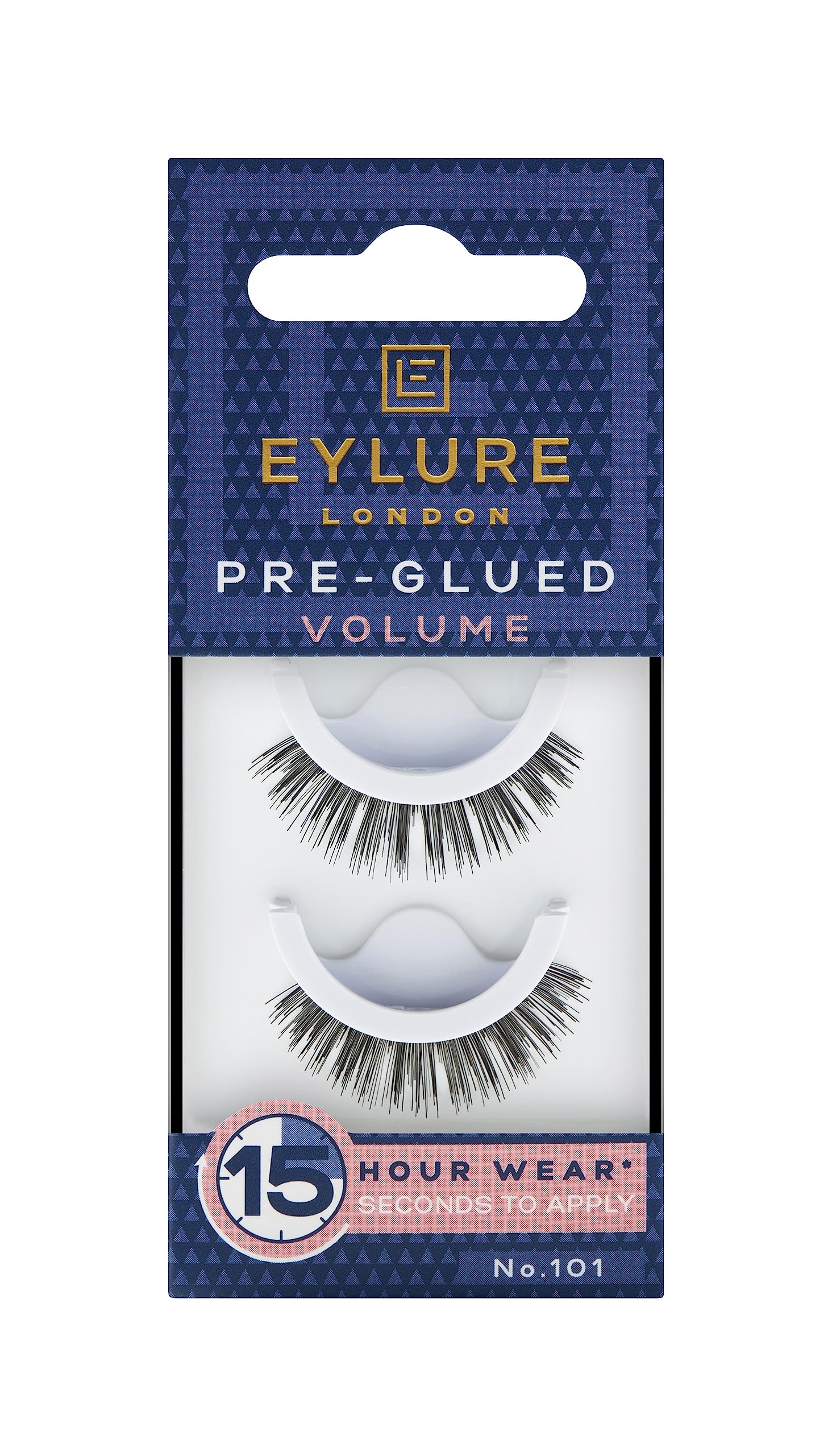 Eylure pre-glued Volume No.101 lashes pack delivers instant glam with no glue.