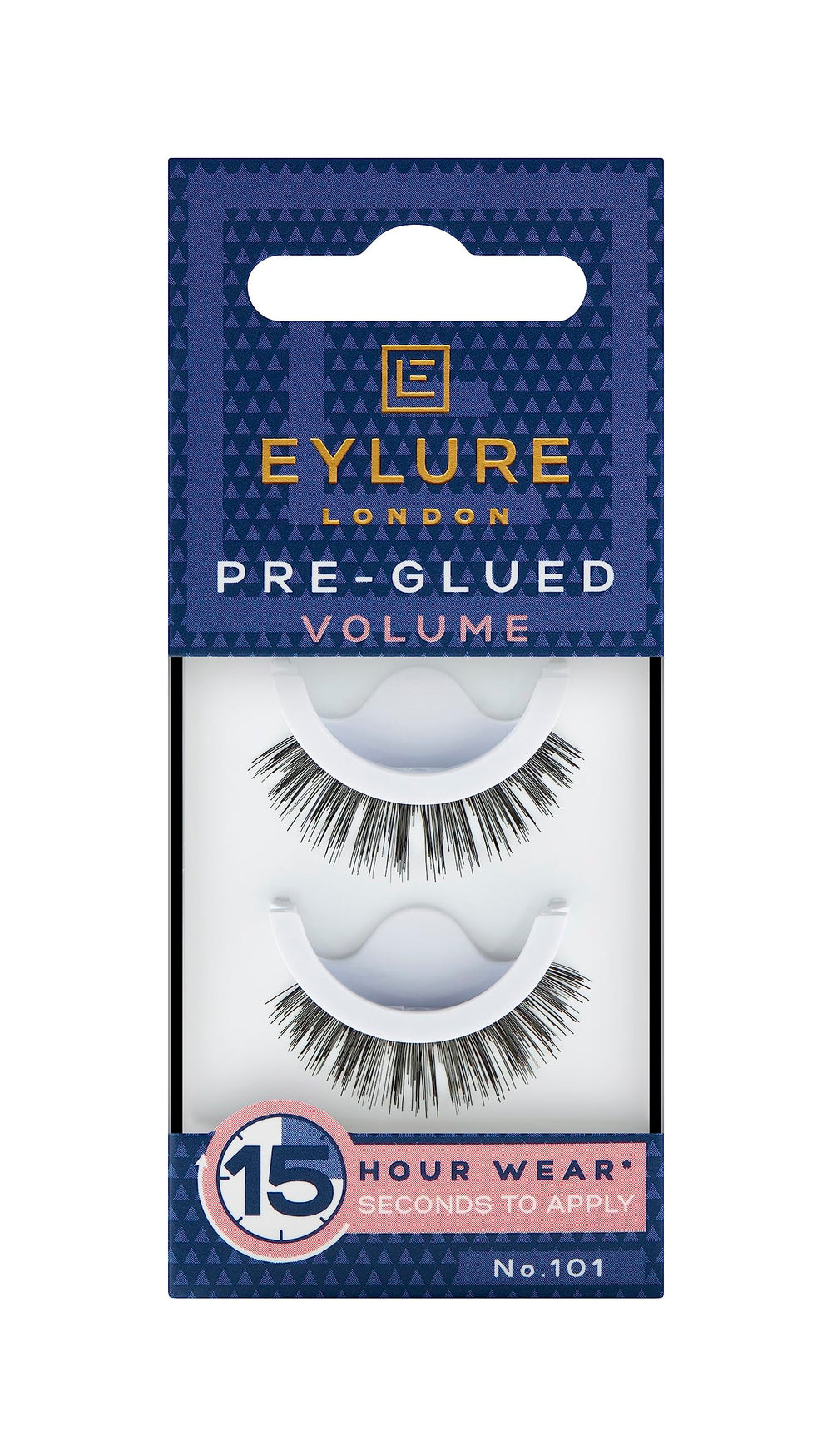 Eylure pre-glued Volume No.101 lashes pack delivers instant glam with no glue.