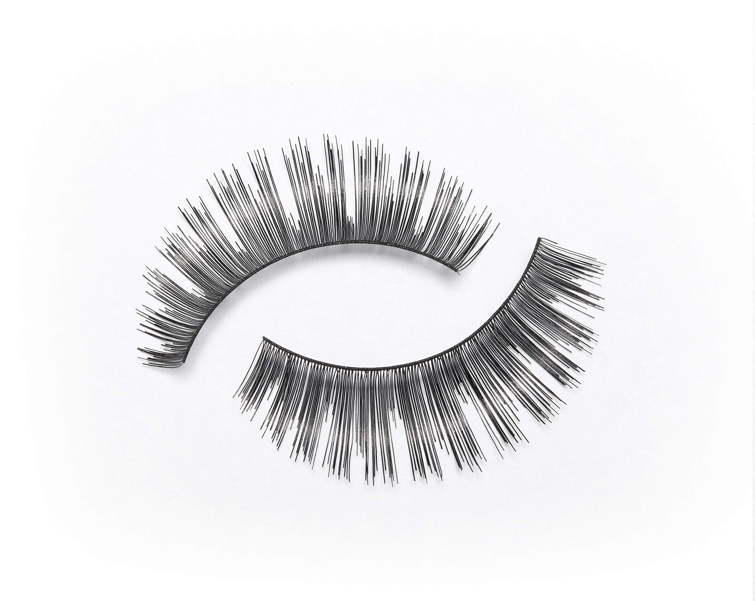 Eylure Volume No.101 lashes in hand for easy measurement and trimming.