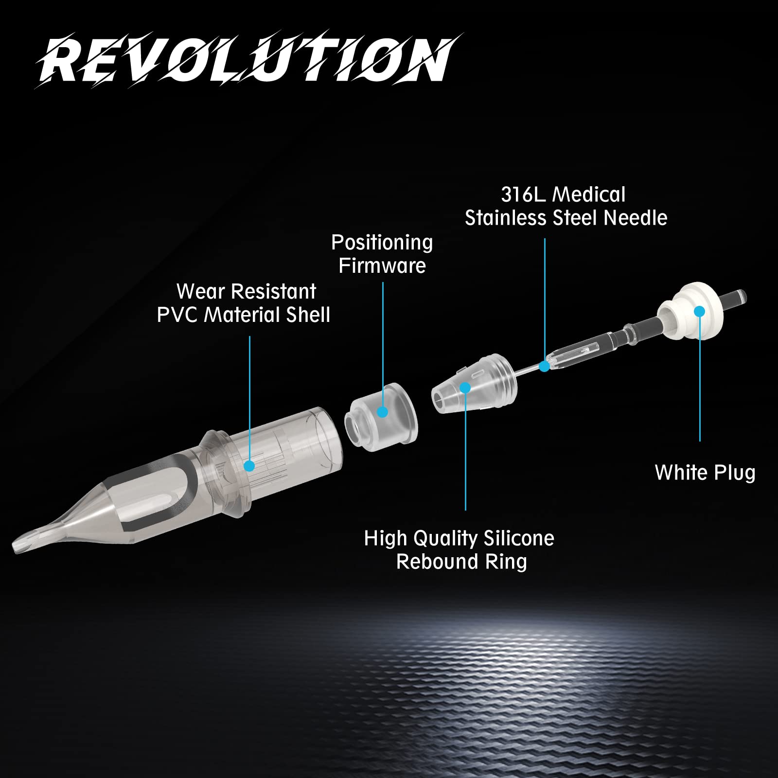 EZTAT2 Revolution low-profile housing supports smoother ink flow during sessions.