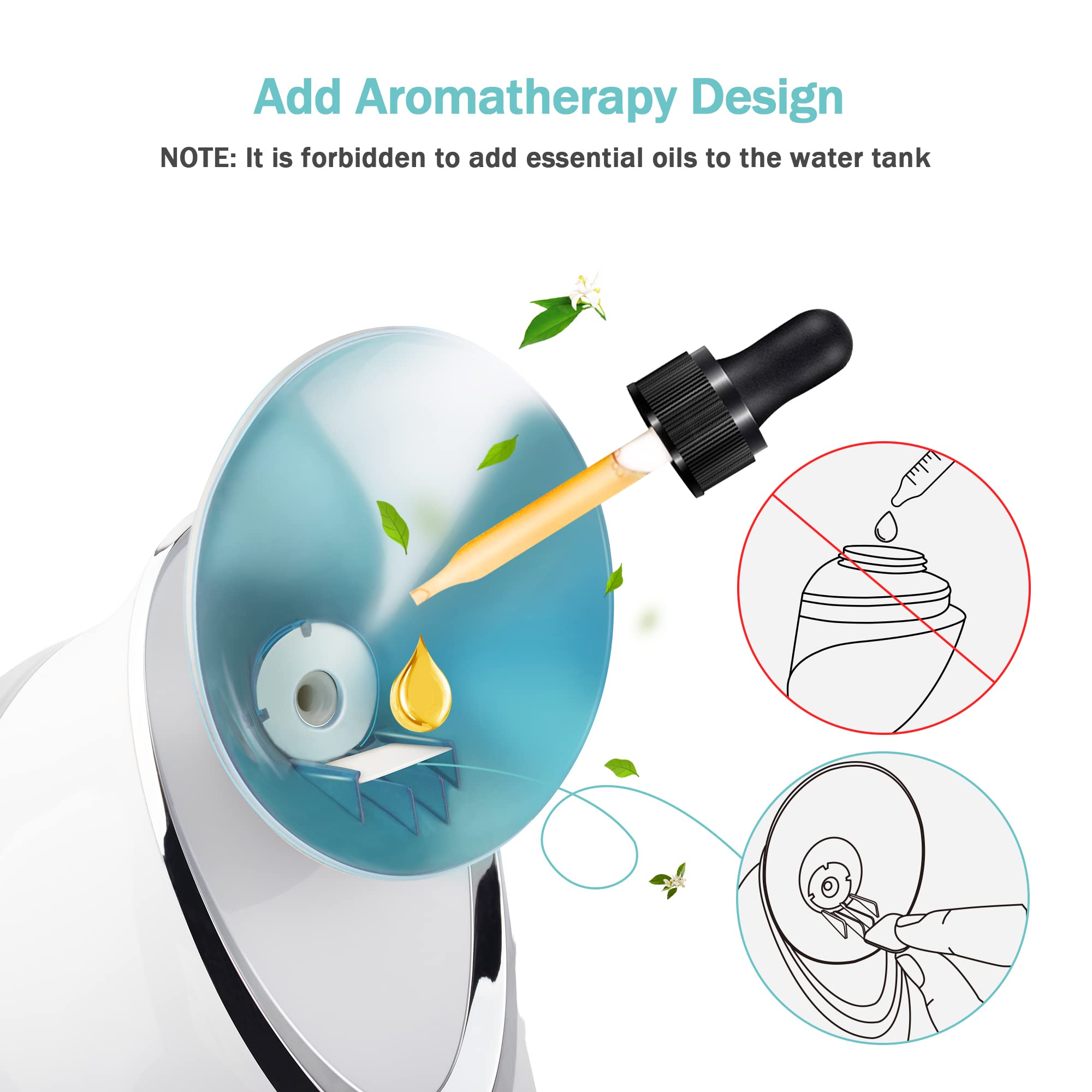 EZBASICS steam water tank and adjustable nozzle for customized sessions