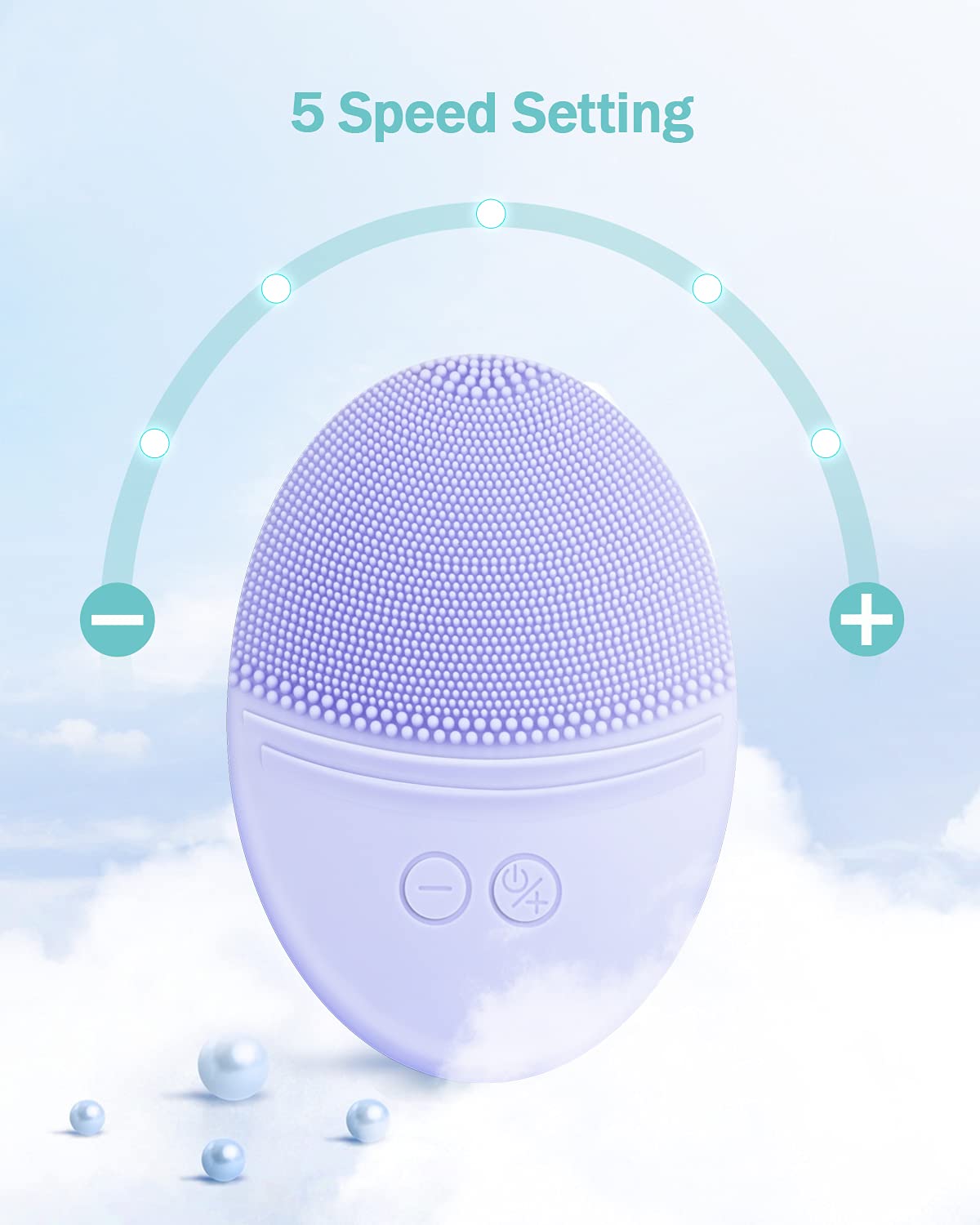 EZBASICS gift-ready facial cleansing brush in violet suitable as a beauty gift.