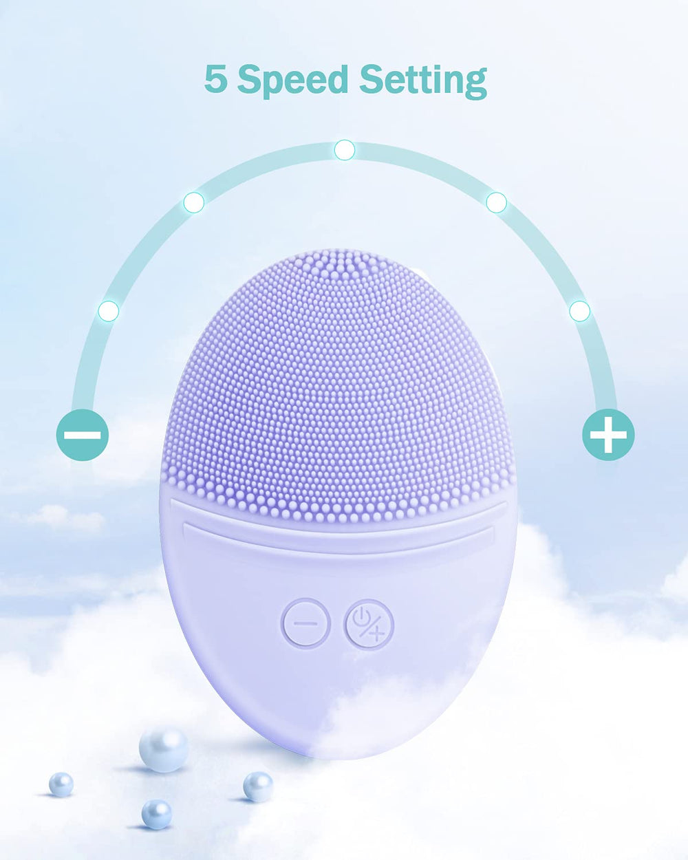 EZBASICS gift-ready facial cleansing brush in violet suitable as a beauty gift.