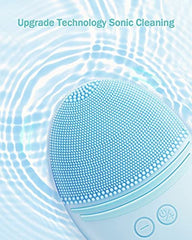 EZBASICS silicone face scrubber close-up highlights hygienic soft silicone for gentle cleansing.