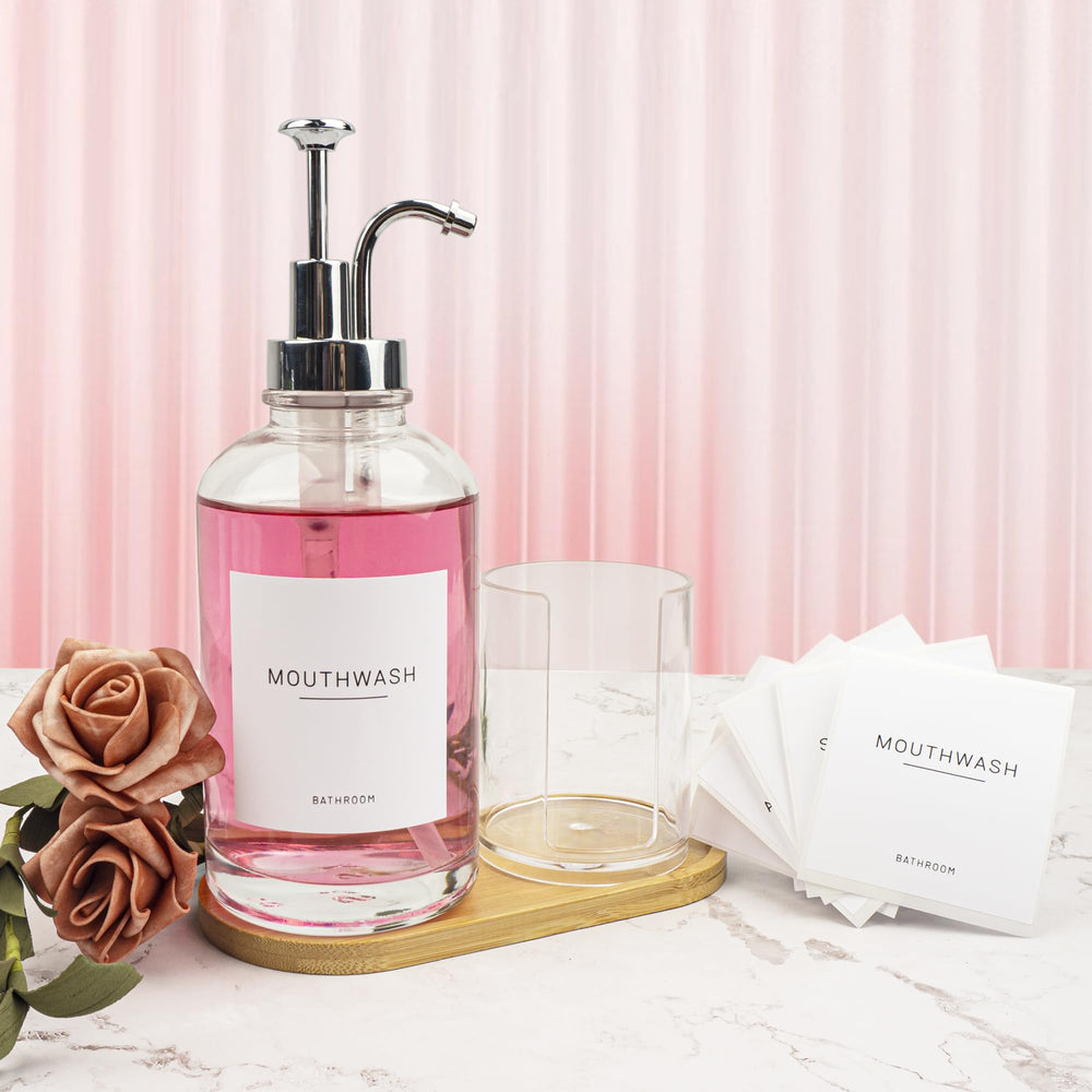 Ezebesta clear glass bottle close-up highlighting premium, leak-free dispensing
