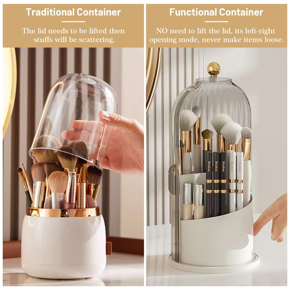 Ezebesta wide-space design accommodates a full brush collection
