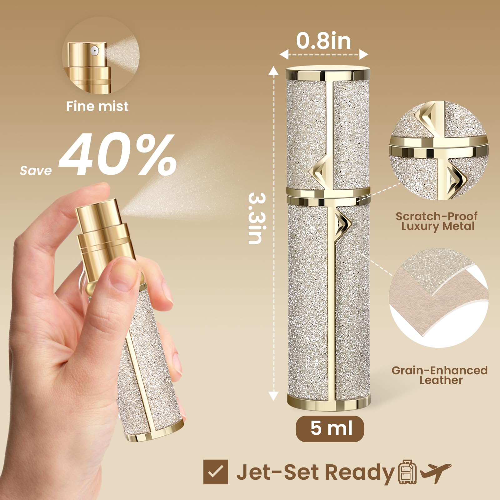 EZEJIAO refillable atomizer demonstrated for quick, mess-free refilling.