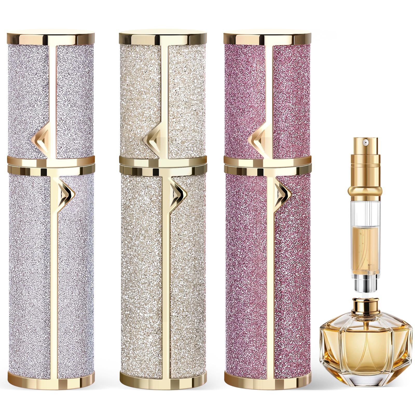EZEJIAO travel perfume bottle compact shows TSA-friendly design for easy packing.