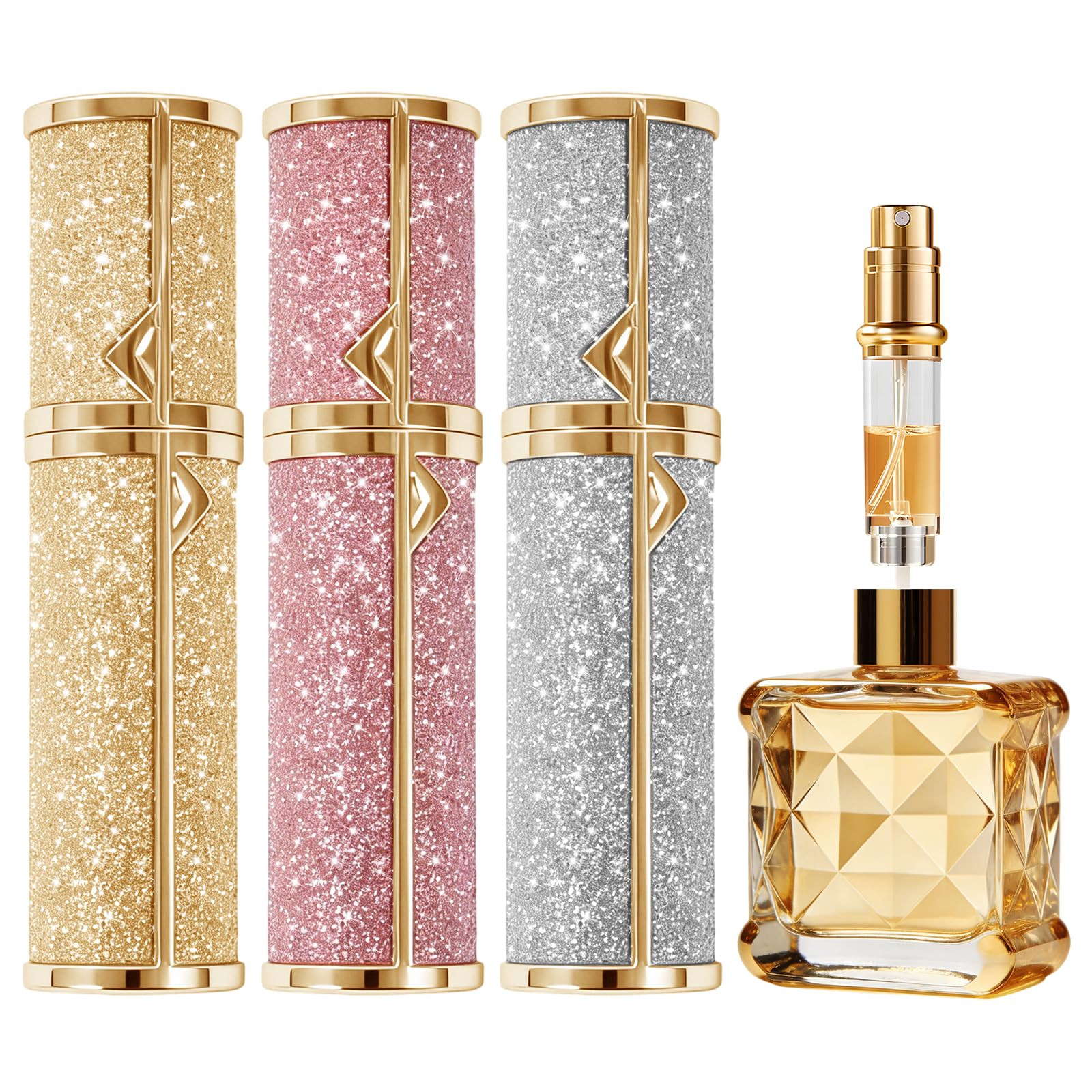 EZEJIAO travel perfume bottle compact shows TSA-friendly design for easy packing.