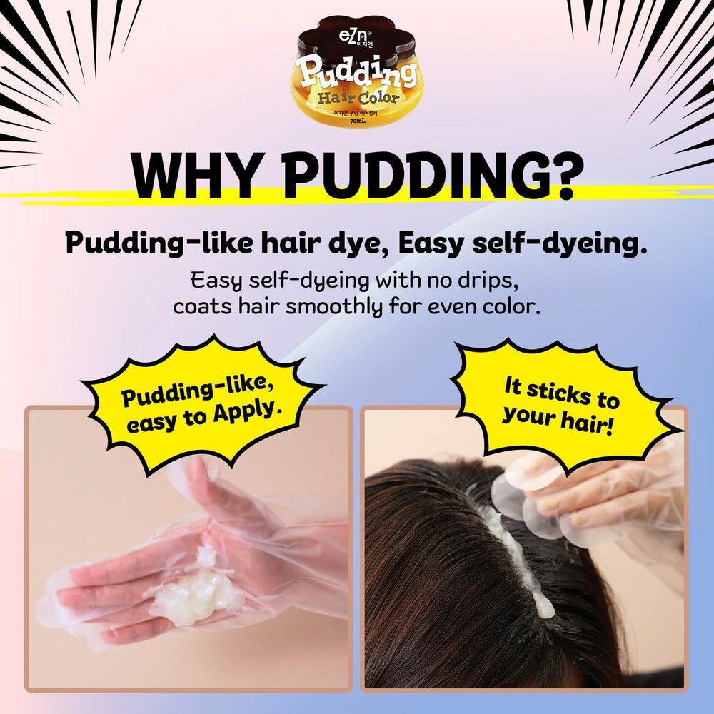 eZn Pudding Hair Dye pudding texture mixing creates even coverage ready for color.