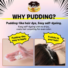 eZn Pudding Hair Dye pudding texture mixing creates even coverage ready for color.