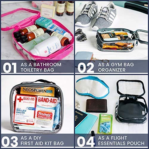 EzPacking washable clear pouch shows easy cleanup after spills.