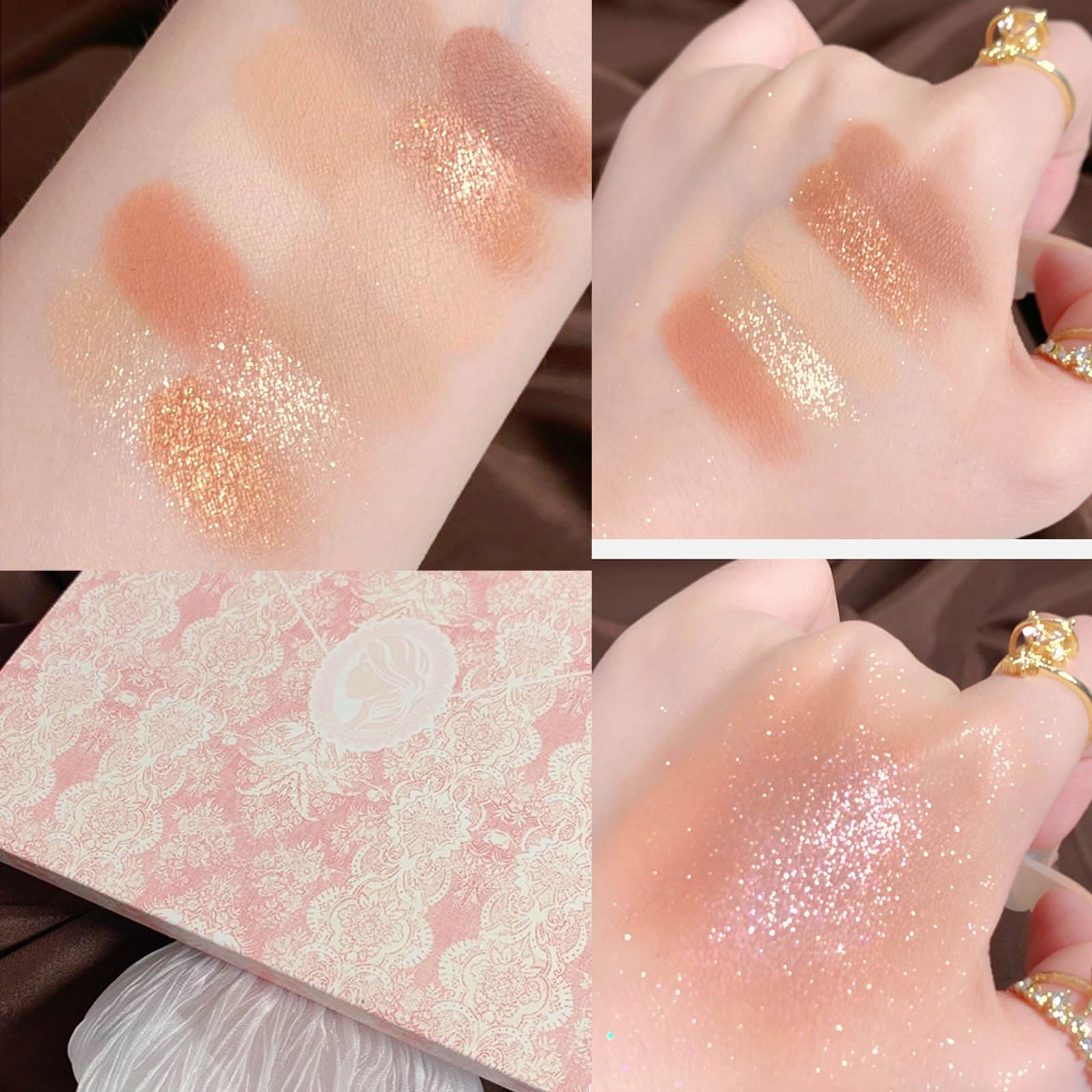 Ezyuanchly Lace matte shades close-up show depth-friendly browns for sculpted eyes.