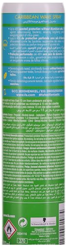 Fa Caribbean Lemon deodorant spray angled view showcases compact design for travel