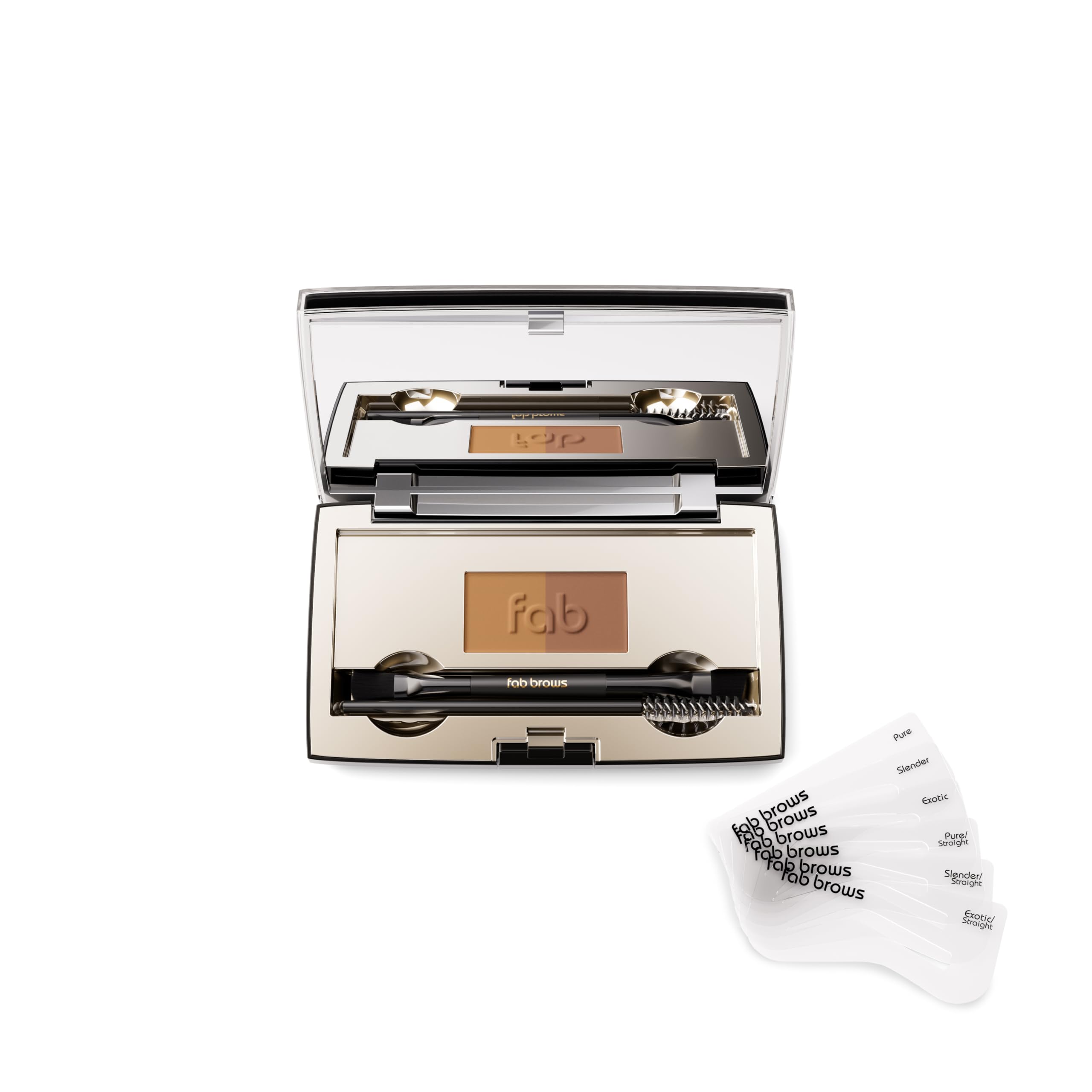 Fab Brows Duo eyebrow kit compact mirror for on-the-go brow shaping and visibility