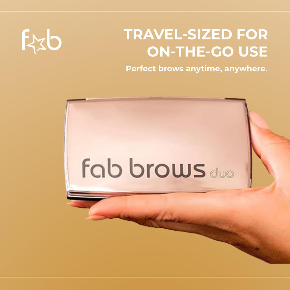 Fab Brows Duo eyebrow kit travel-case keeps essentials organized on trips