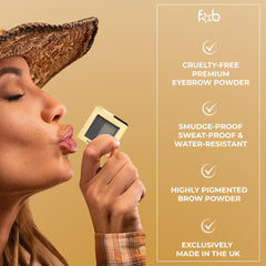 Fab Brows Lux refill on-the-go powder texture for quick touch-ups.