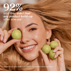 Fable & Mane Amla Serum scalp-application on hand demonstration.