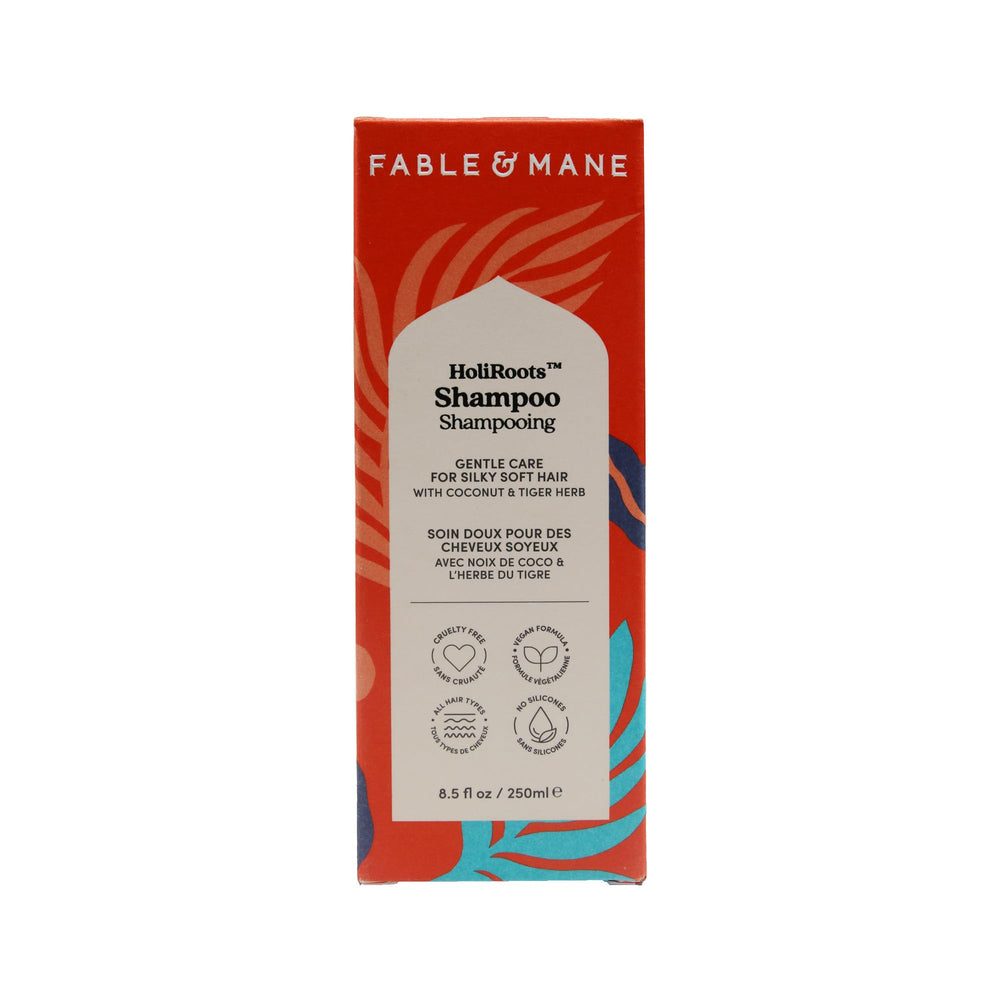 Fable & Mane Hydrating Shampoo packaging design highlights eco friendly vibe