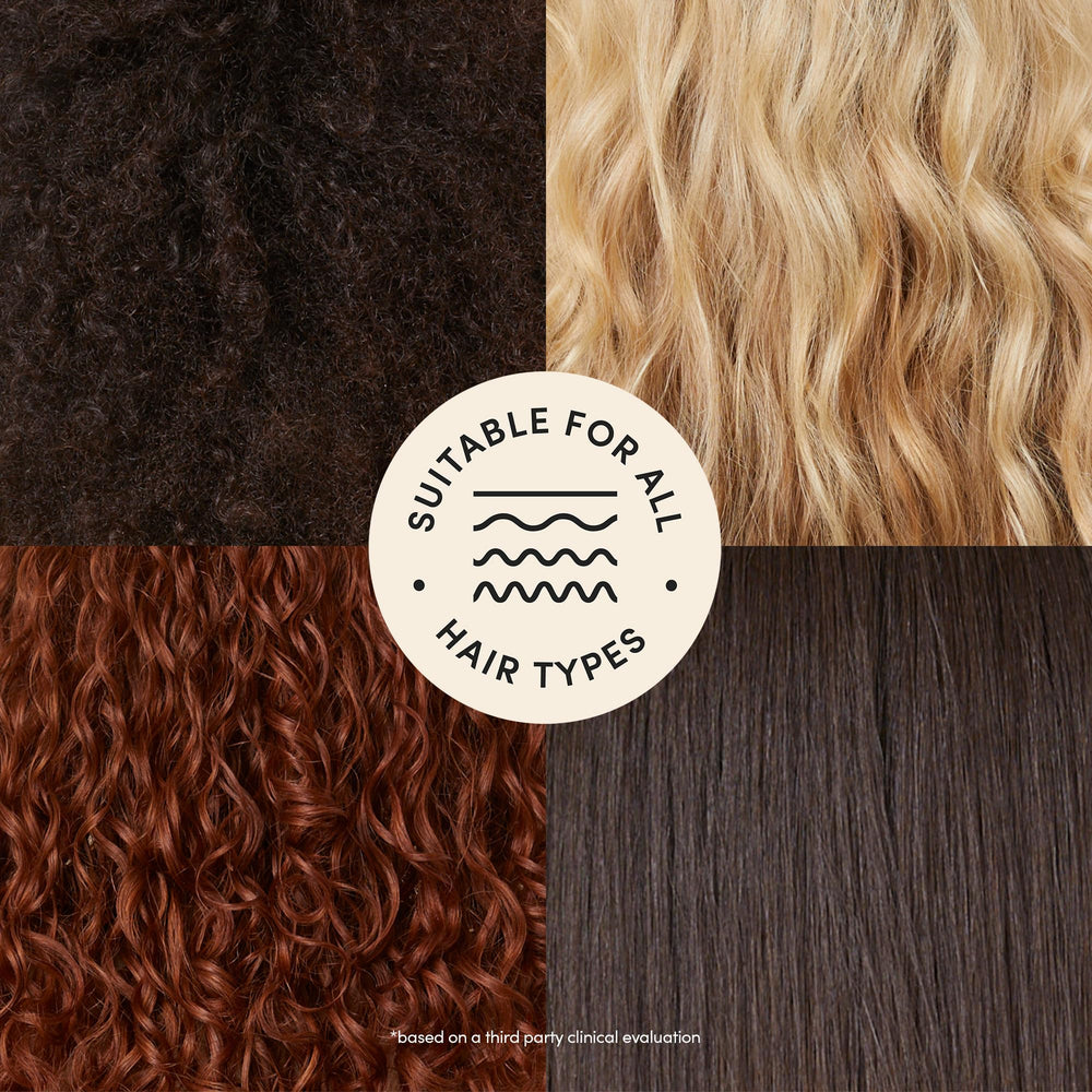 Fable & Mane UV heat protection graphic illustrates heat shield against styling heat.