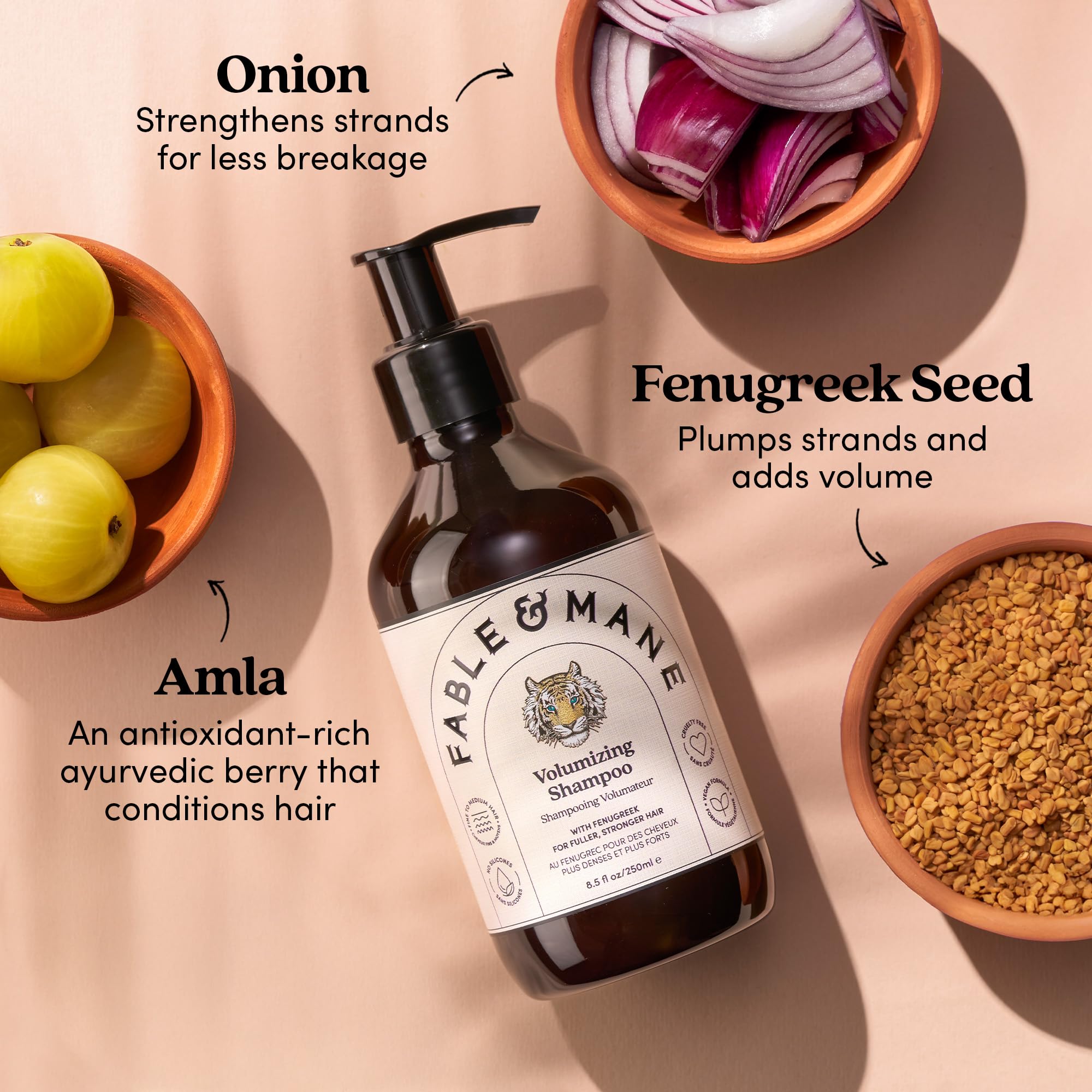 Fable & Mane warm-spice fragrance visual creating spa-like shower experience