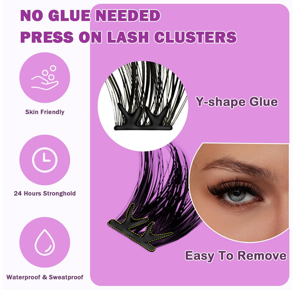 Fablosslashes glueless-lashes ready-to-wear image emphasizes secure wear with 3-second set