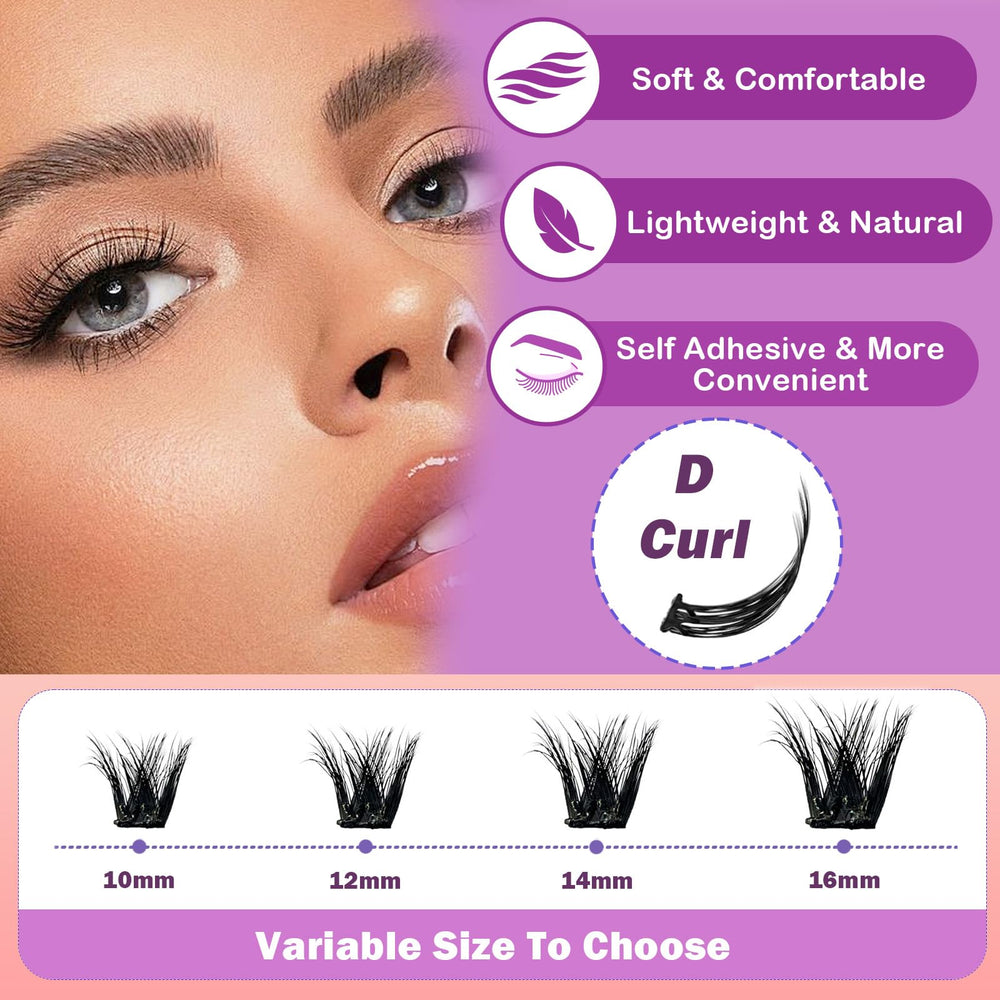 Fablosslashes soft-fluffy lashes on model demonstrates comfortable all-day wear