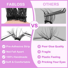 Fablosslashes tweezers-included tool focus highlights precise placement and easy styling